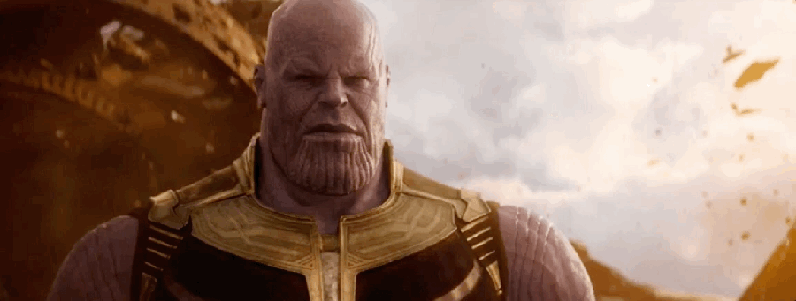 Avengers Infinity War Thanos with Infinity Stones in Infinity Gauntlet